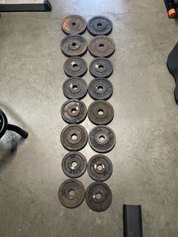 80 lbs BFCO Standard 1” Weight Plates… Home Gym Fitness ….
