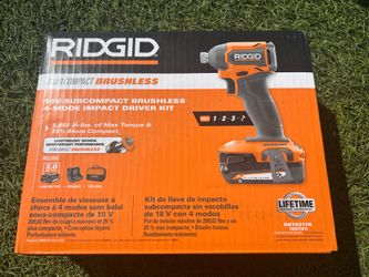 Ridgid 18v subcompact 4 mode impact kit
