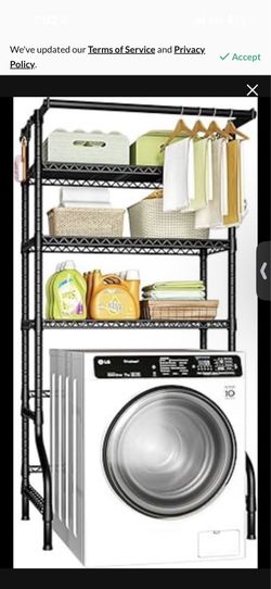 Over the washer shelf
