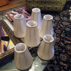 6 MINI-CHANDELIER SHADES. NEW IN ORIGL PKG - $58 (Washington Park, i25 and Alameda, Denver)