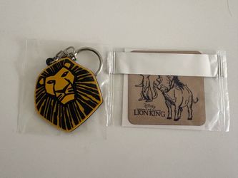 Rare Vintage Early 2000s Japan New Disney Lion King Broadway Musical Rubber Keychain, New, Purchased in Japan + Free New Lion King Patch