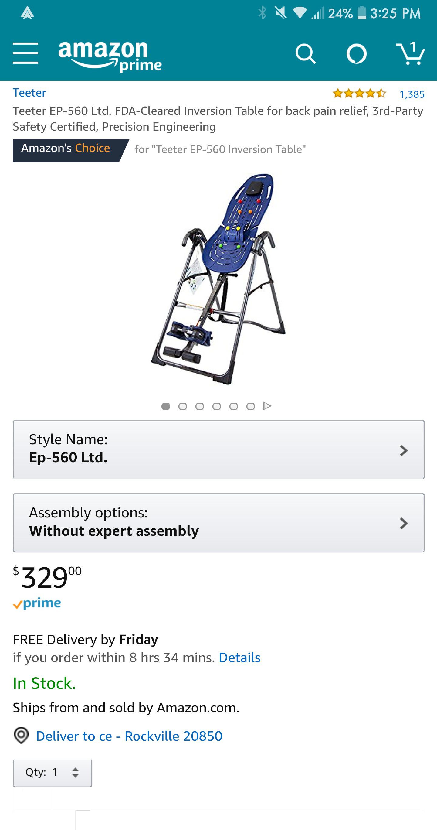 Teeter EP-560 Inversion Table