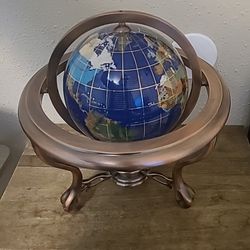 WORLD GLOBE  COPPER STAND COMPASS