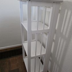 Casual Home 3-Shelf Folding Bookcase, 14" Wide, White