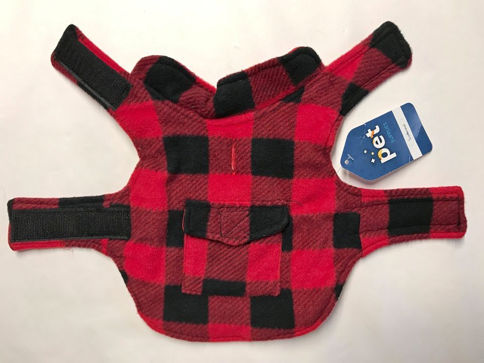 Dog Waterproof Plaid Rain Coat Reversible XS {85}.[Parma]