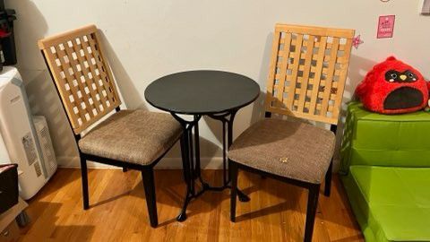 Metal Chair And Table