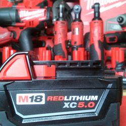 MILWUAKEE M18 RED LITHIUM 5.0AH BATTERIES NEW EACH BATTERY