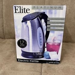 New, Price Firm, Elite Platinum 1.7-Liter Cordless Water Kettle