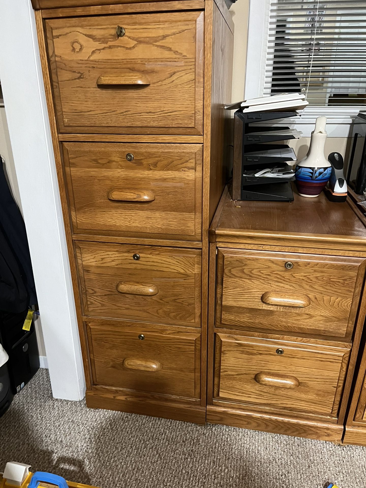Oak File Cabinets $100 Each