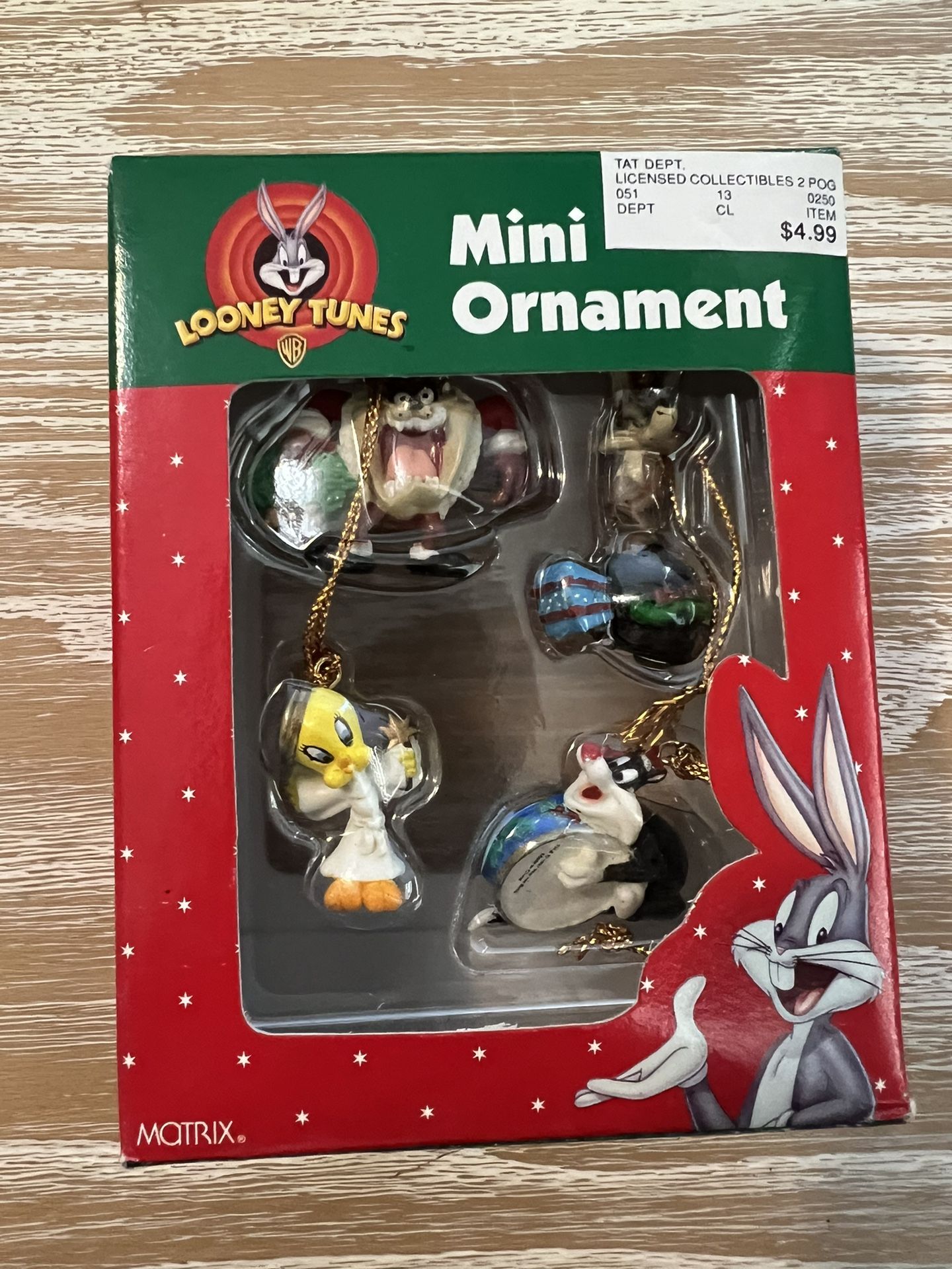 Matrix Looney Toons Mini Ornament Tweety Taz  And Christmas Cards