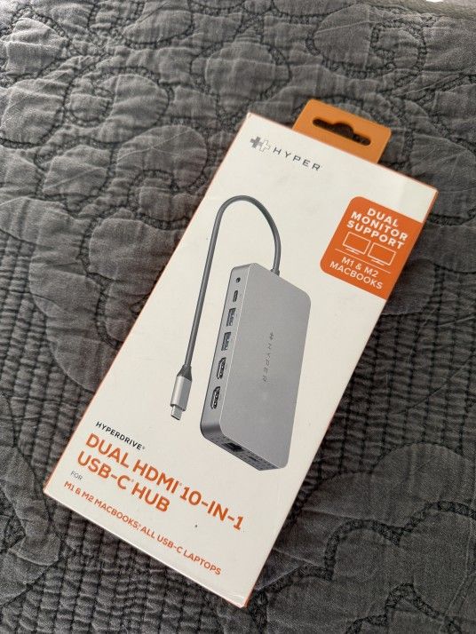 HyperDrive 10-in-1 USB-C Hub (brand new, sealed box)
