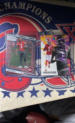 Xavier Worthy Rookie Football Card Lot (2 Cards)
