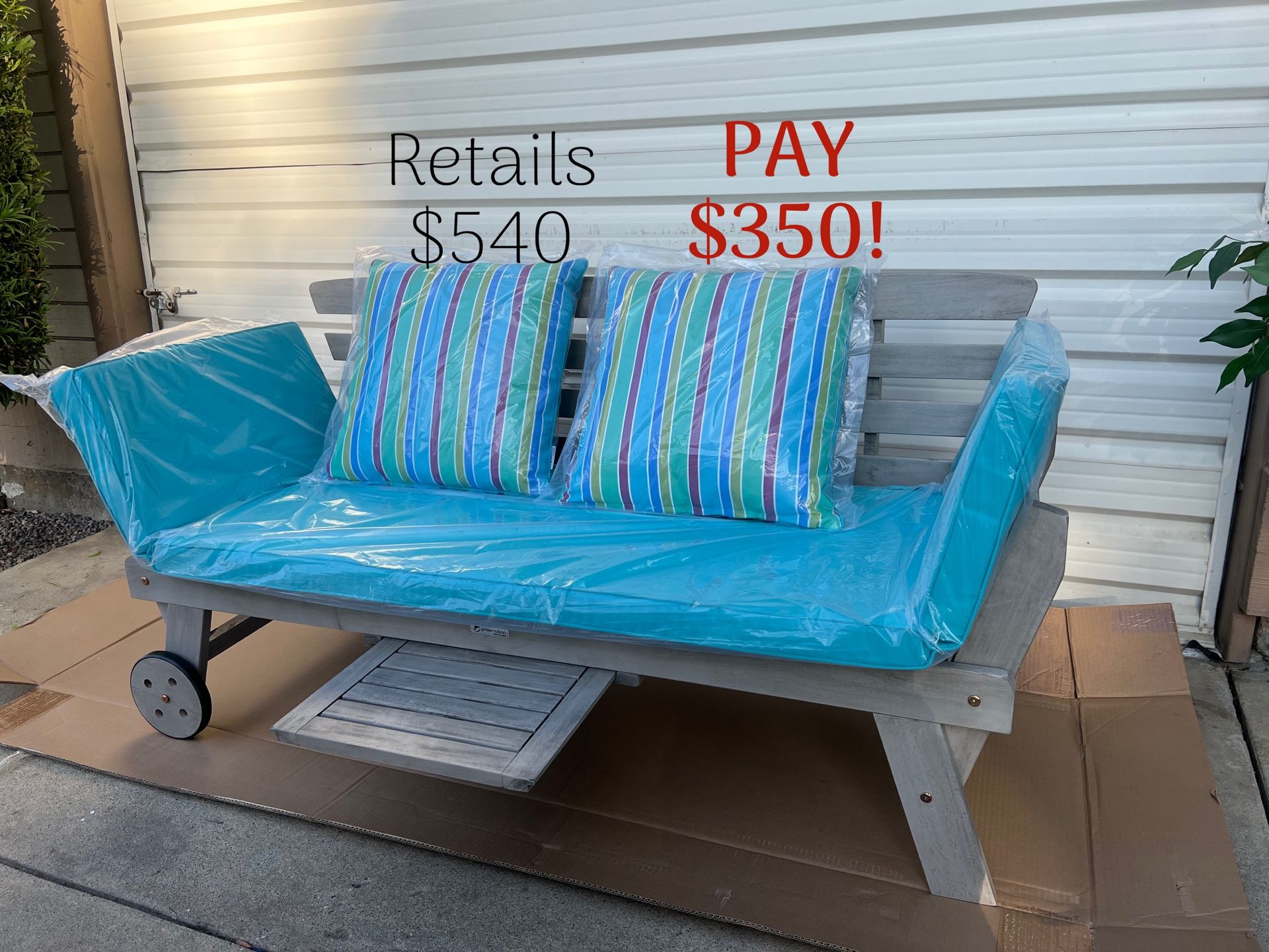 BRAND NEW PATIO CONVERTIBLE BENCH