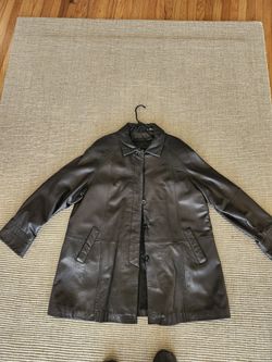 Leather Trench Coat 3XL