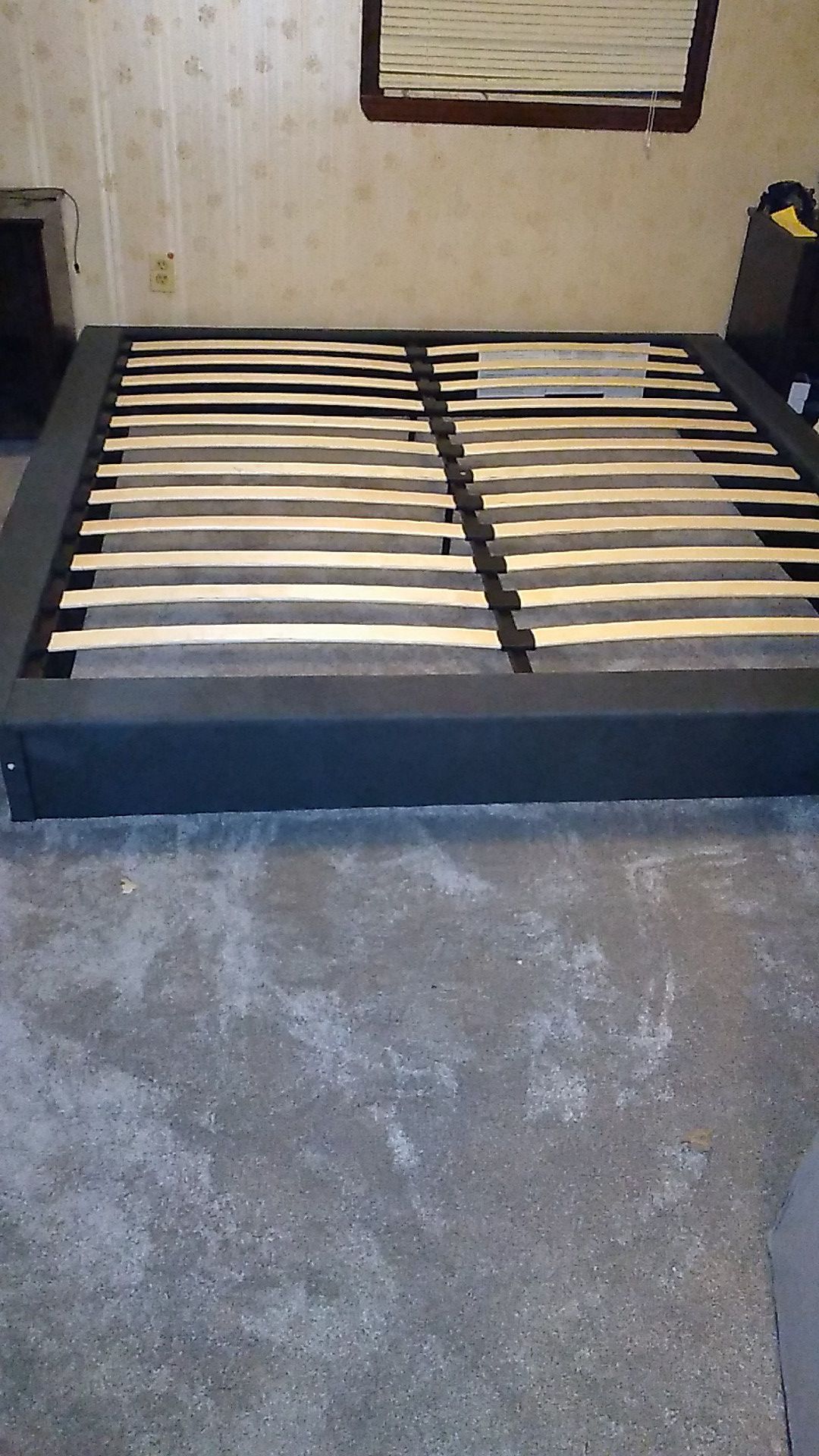 King size bed frame and two box springs