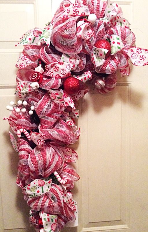 Candy Cane Door Swag/Wreath