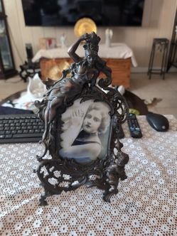 Vintage bronze photo frame