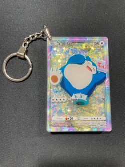 Snorlax Liquid Holo Keychain