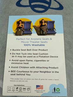 Germ Free Bee Airplane And Movie Theater Seats Cover
