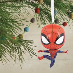 (NEW) Hallmark Marvel Spider-Man Bouncing Buddy Resin, Christmas Ornament (PERFECT CHRISTMAS DECOR FOR SPIDER-MAN FANS) 
