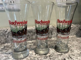 Set Of 3 Vintage Budweiser Beer Cups