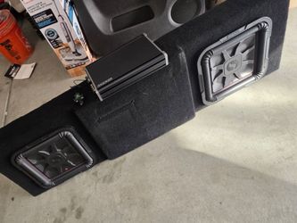 2 L7T 12 inch subwoofers in sealed box for single cab cxa1200.1 amp kicker bass knob