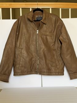 Abercrombie & Fitch Brown Bomber Jacket Men XL Full Zip Spread Collar Lined