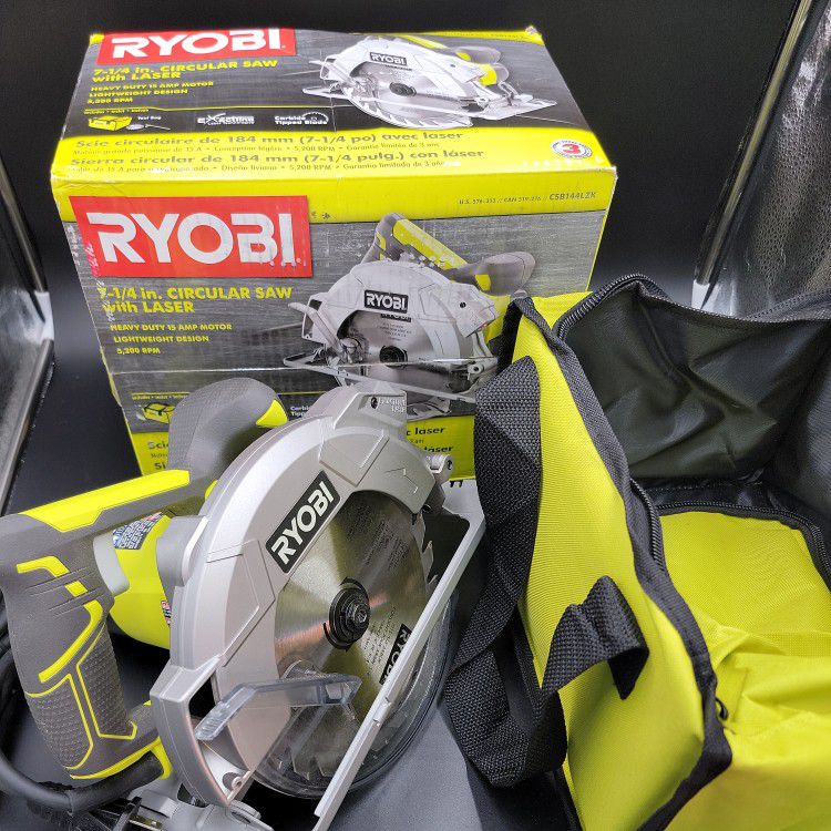 Ryobi CSB144LZK 7-1/4 in. Circular Saw with Laser, with blade and