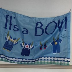It’s A Boy Decorative Blue Hanging Banner 