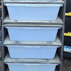 Reptile Rack 5 Bin plus 3 Bin with Heat Tape