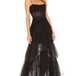 BCBG BLACK STUNNING CORSET TULLE DRESS SZ 10 NEW