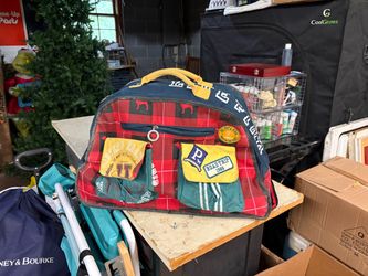 Victoria Secret Patchwork Duffle Bag with Embroidered Patches