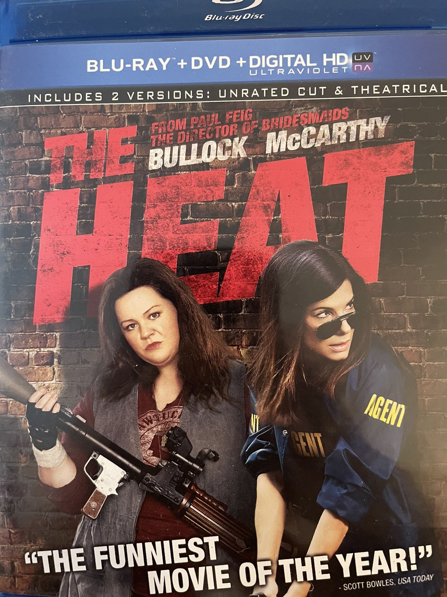 The HEAT Unrated (Blu-Ray + DVD +Digital-2013) Melissa McCarthy + Sandra Bullock