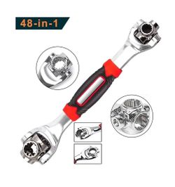 Universal Wrench 48 in 1 Socket Wrench 360 Rotating Head Car Repair Spanner Tool
