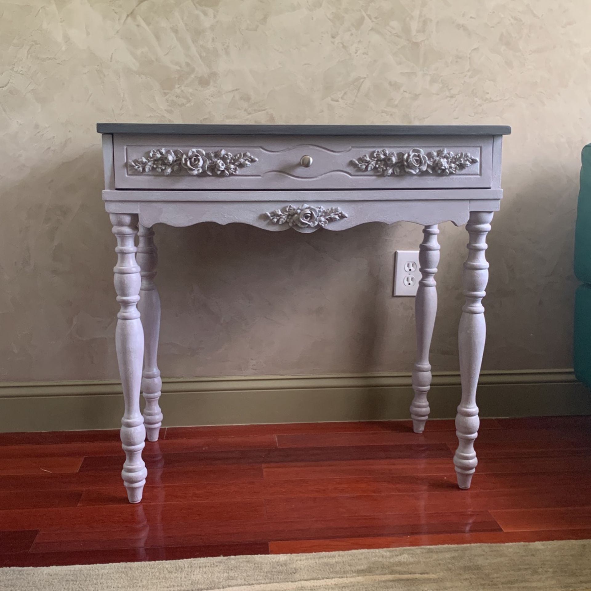 Hideaway secretary desk. Hand painted Antique