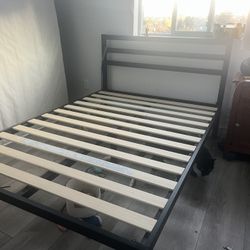 black metal full size bed frame