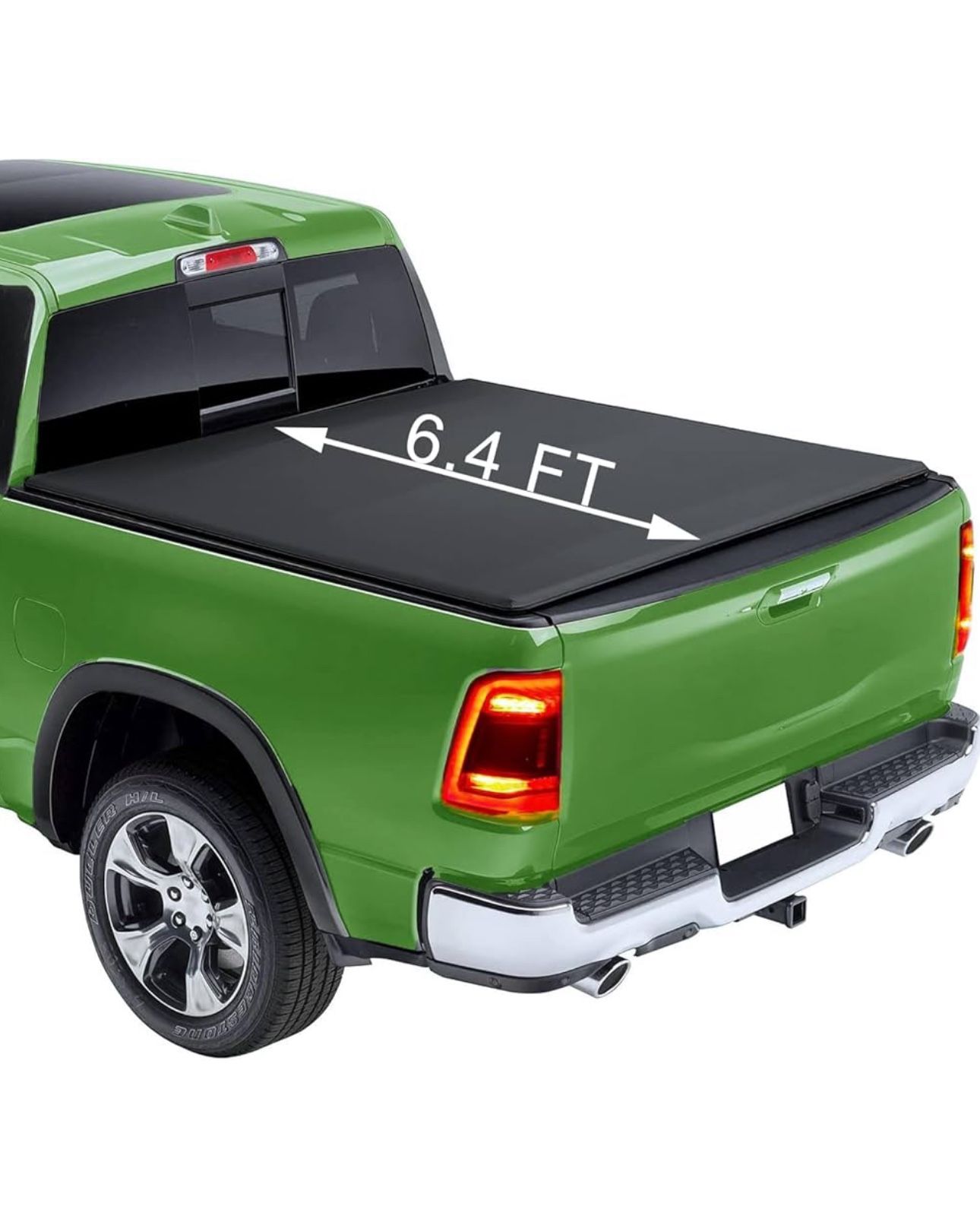 PENSUN 6.4Ft Soft Quad-Fold Truck Bed Tonneau Cover for 2002-2025 Dodge Ram 1(contact info removed) 3500
