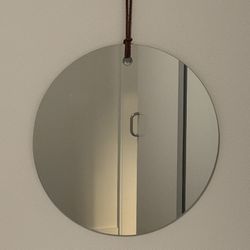 Studio McGee Round Mirror with Braided Strap - Moving Sale