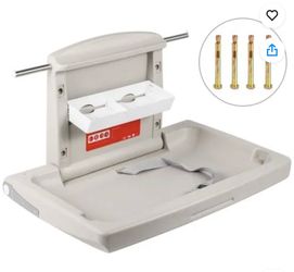 VEVOR Horizontal Baby Changing Table Wall-mounted Baby Diaper Changing Station Vertical Fold Down Baby Changing Table