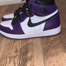 Men’s Air Jordan 1 High Court Purple Size 7.5