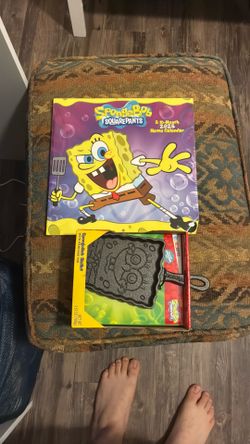 SpongeBob calendar and cast-iron set