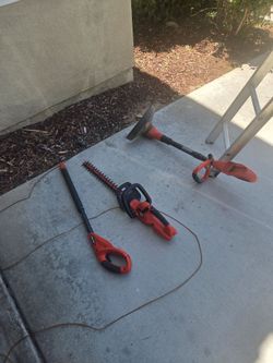 Hedge trimmers, weed whacker and blower 60