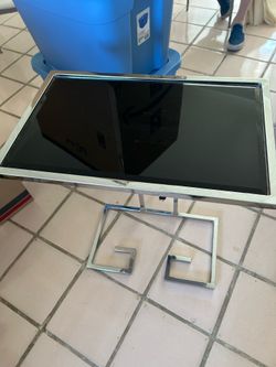 Black silver nightstand $50