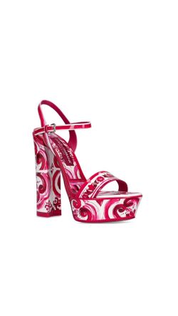 Dolce & Gabbana 105mm Keira Maiolica leather sandals