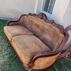 Genuine Wood Antique Couch For Sale