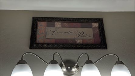 Live with passion wall decoration
