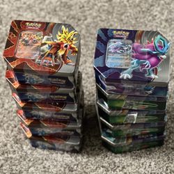 Pokemon Trading Card Games Paradox Destinies Gouging Fire ex Tin Pokemon Trading Card Games Paradox