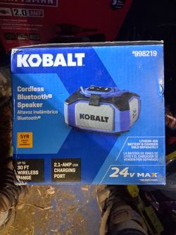 Kobalt 24V Max Cordless Bluetooth Speaker