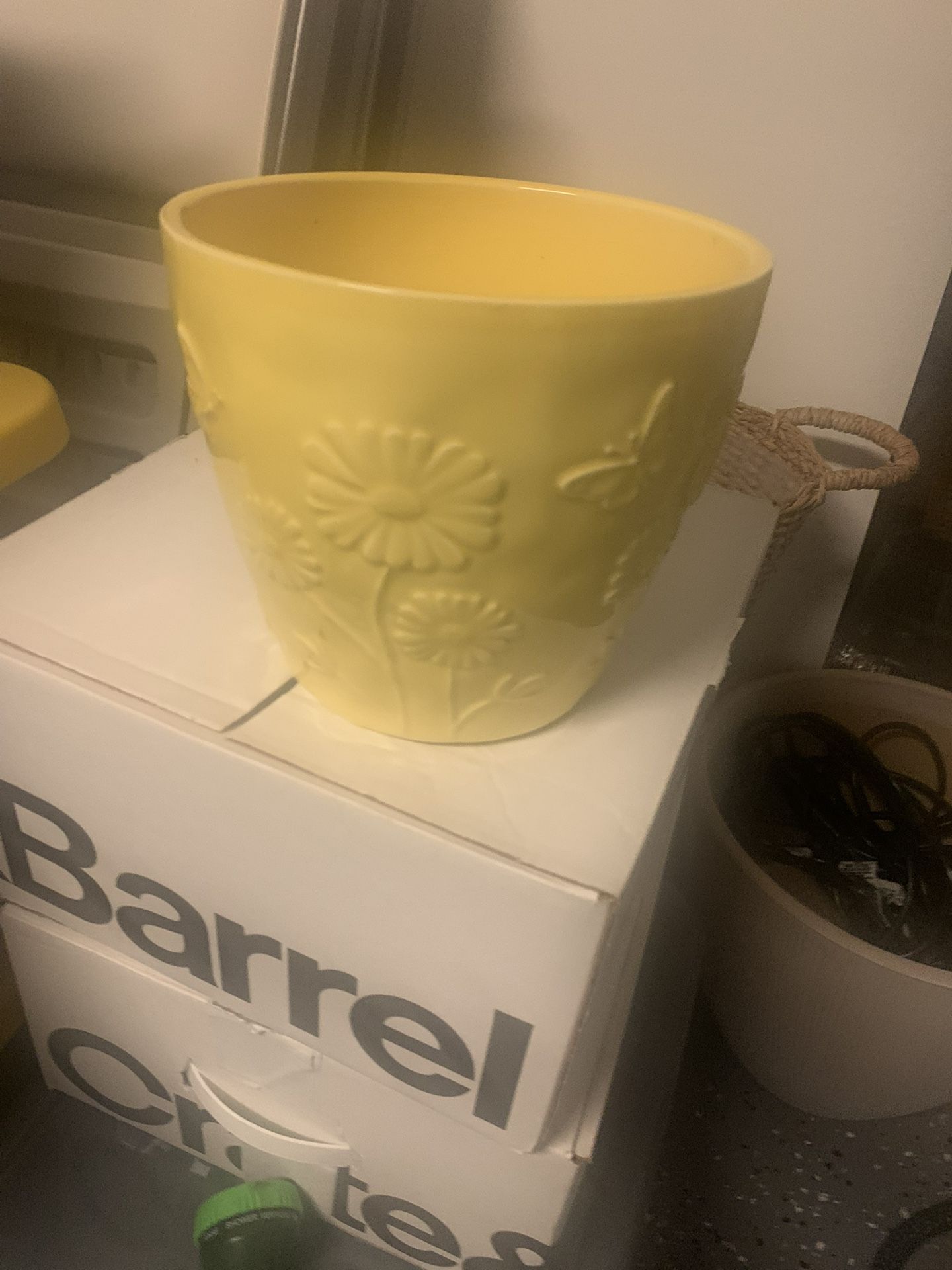 Variety Of Planters And Glassware Bowl And Vases