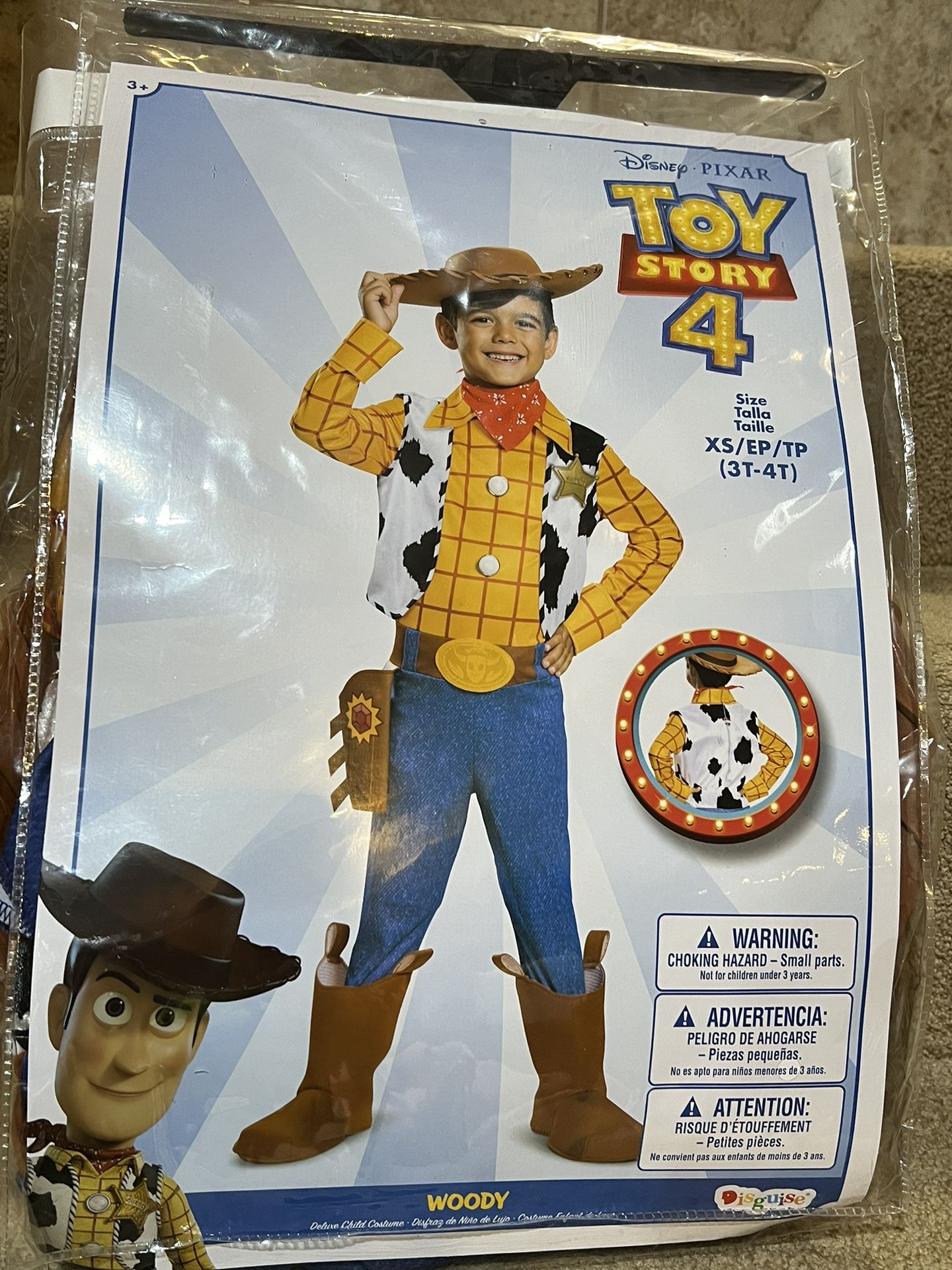 Toy Story Woody Disney Youth Halloween costume size 3T -4T